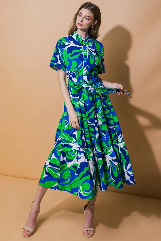 BLOOMING GARDEN WOVEN MIDI DRESS Trend Alert