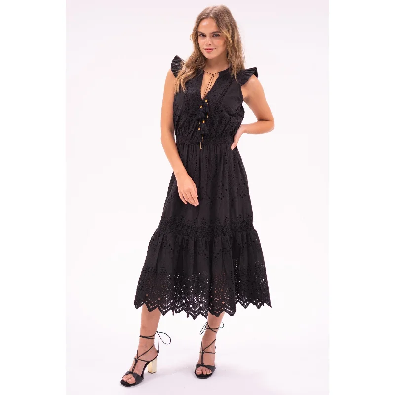 Lola Midi Dress Eyelet Bold Silhouette