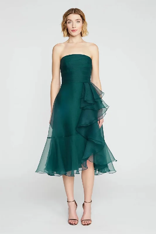 Lavish Elegance Strapless Midi Dress Statement Piece