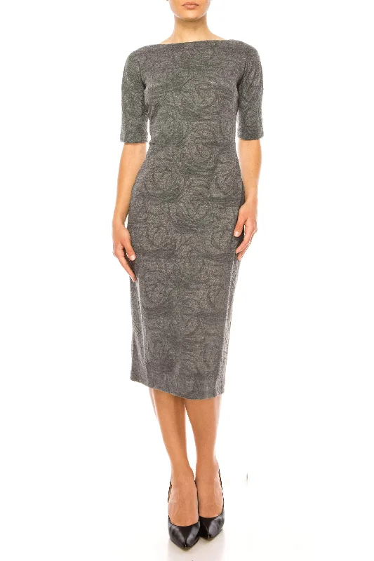 Maggy London GT158M - Fitted Jacquard Dress Elevate Your Wardrobe