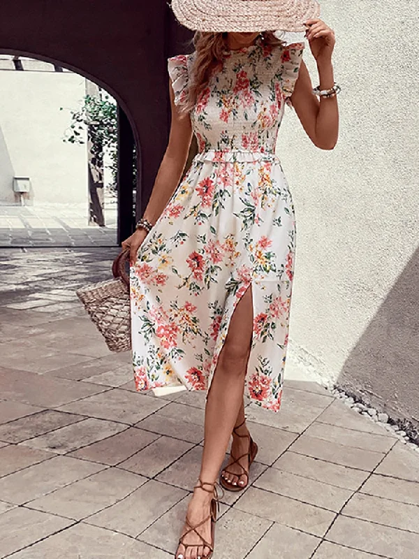 Valery Summer Floral Midi Dress Quality Driven Apparel