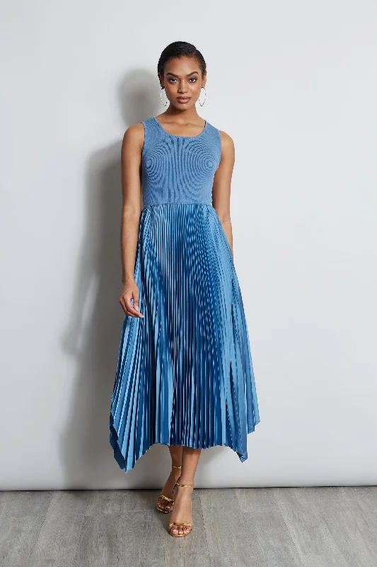 Pleated Midi Dress Trend Setting Wardrobe