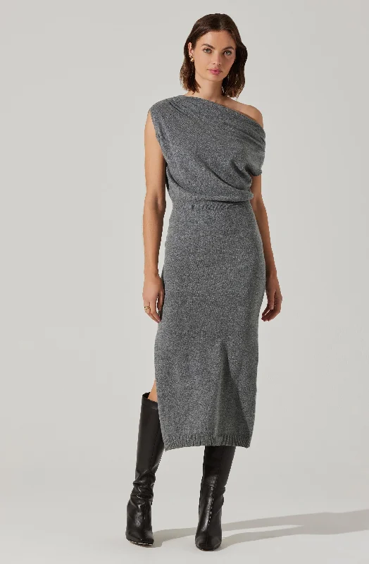 Val One Shoulder Sweater Dress Mother's Day Special