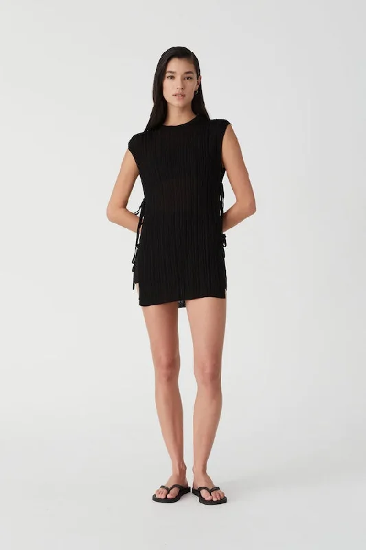 Nevada Mini Dress Black Chic And Trendy