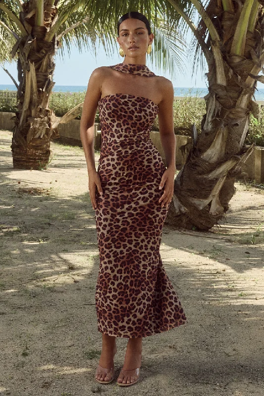 ANTONIE MIDI DRESS - LEOPARD PRINT Classic Appeal