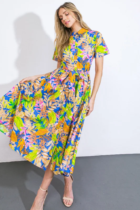 KEEP BLOOMING WOVEN MIDI DRESS Fresh Styles, Fresh Deals