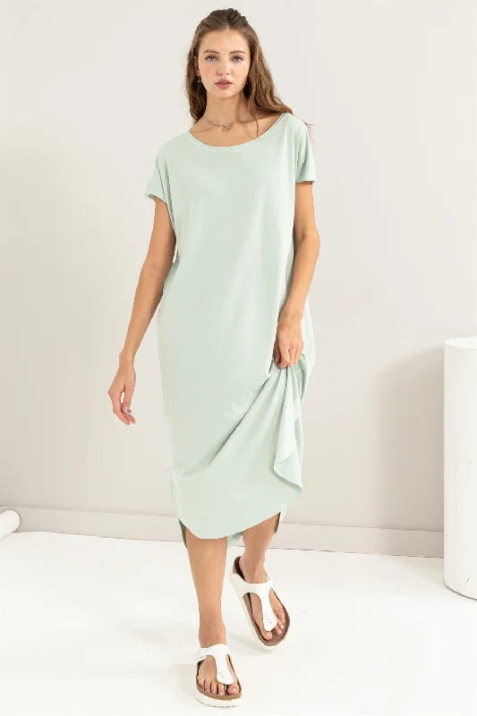 High-Low Slit Midi Dress Flash Sale Fever