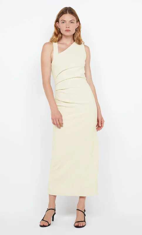 LETTY MIDI DRESS - LEMON Sophisticated Outfits