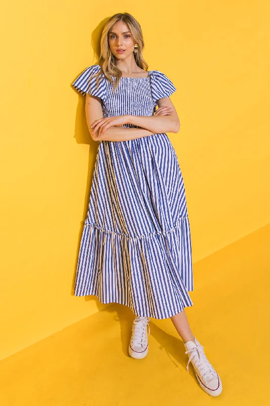 ALWAYS A VIBE WOVEN MIDI DRESS Hot Styles