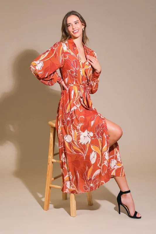 BLOOMING RADIANCE WOVEN MIDI DRESS Exclusive Discounts