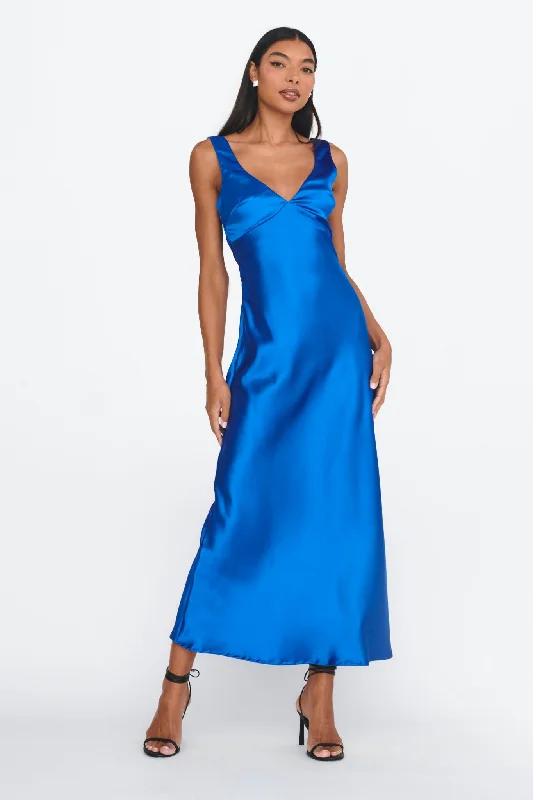 Jelena Draped Back Maxi Dress Sapphire Elevate Your Wardrobe