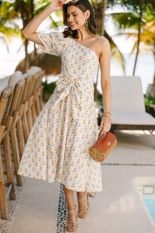 From The Top Yellow Polka Dot Midi Dress New Season Fashion Preview Sale