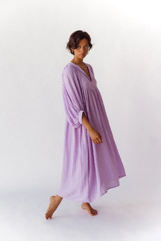 Kyra Midi Dress ~ Lilac Gauze Seasonal Sale