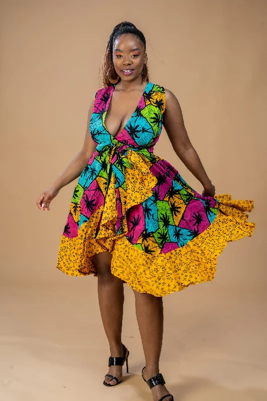 Bisi Ankara Wrap Dress | African Print Vintage Inspired Fashion Sale