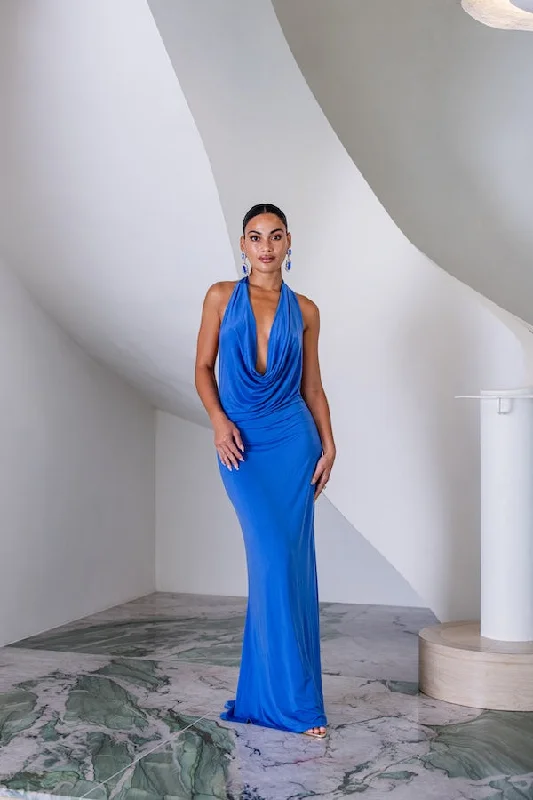 Saint Plunge Maxi Dress Sapphire Style Your Wardrobe