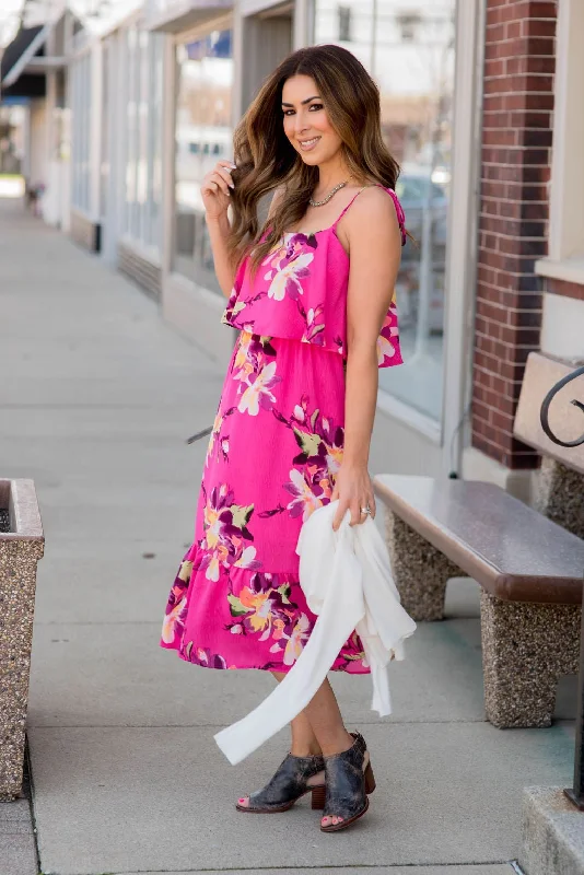 Weekend Getaway Midi Dress Floral Style