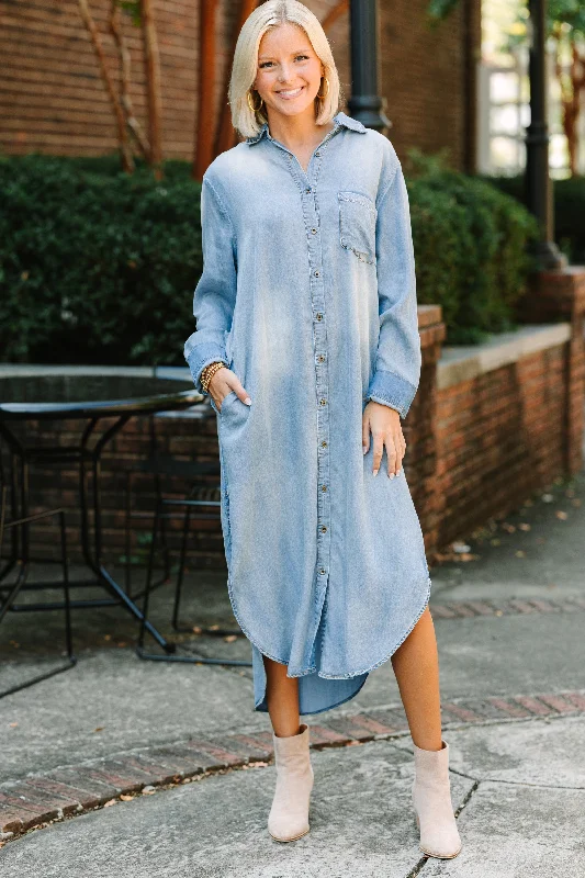 Best Of Both Medium Wash Denim Midi Dress Great Deals On Ethnic Cultural Wear