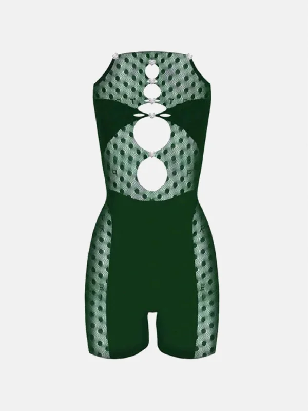 Jetta Jumpsuit Forest Green Trend Leading Collection