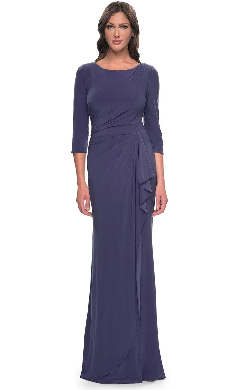 La Femme 30814 - Bateau Neck Jersey Evening Dress Ride The Style Wave