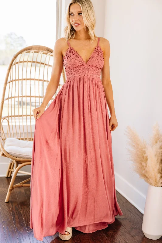 Full Of Grace Mauve Pink Maxi Dress Classic Charm