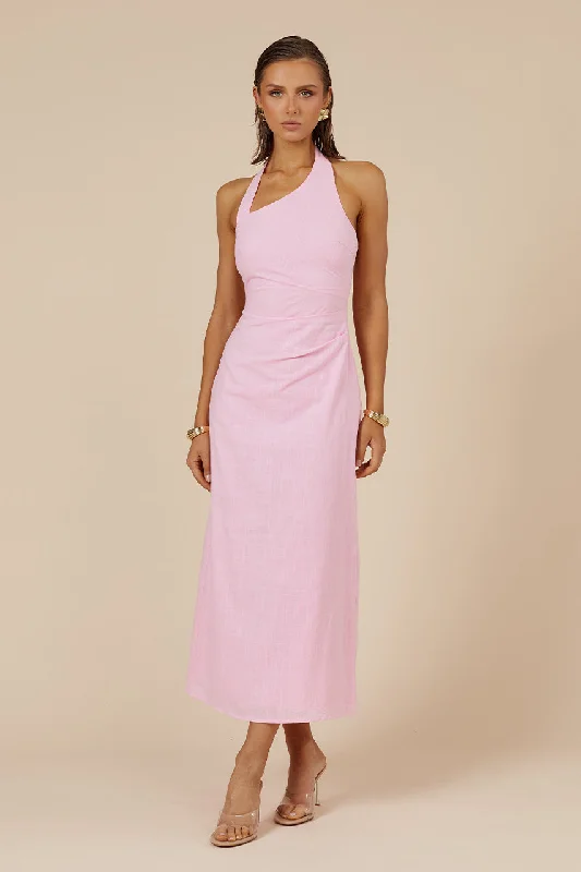 SAPHIRA LONG MIDI DRESS - BUBBLEGUM Special Offers, Don't Miss