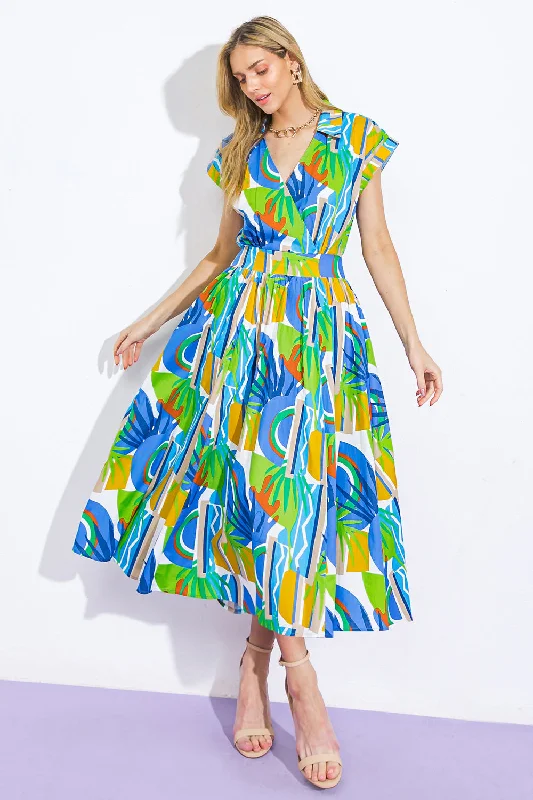 SUMMER MIRAGE WOVEN MIDI DRESS Hot Styles