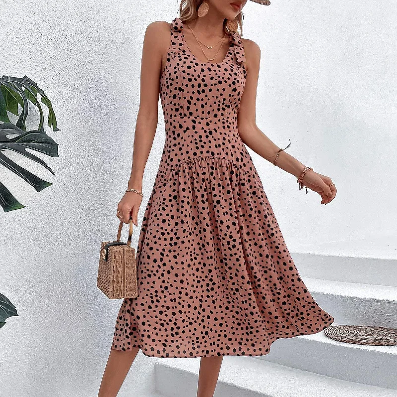 Esther Dot Print Midi Dress Redefining Women's Style