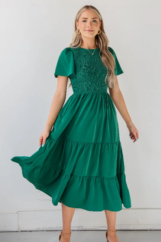 Cute Contentment Kelly Green Tiered Maxi Dress Stylish Looks