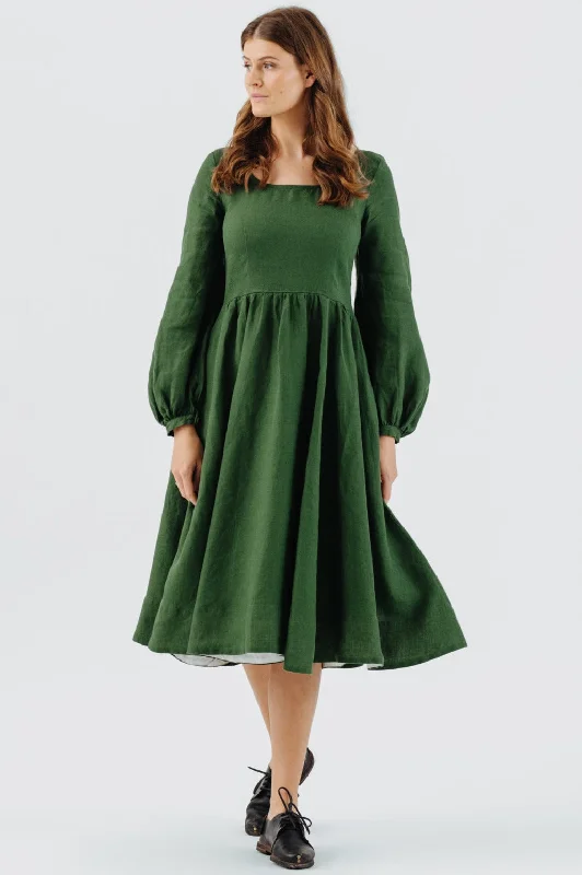 Carmen Dress, Long Sleeve Graceful Drape