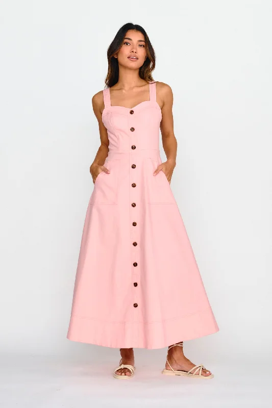 Laureen Pocket Maxi Dress Blush Signature Style Essentials