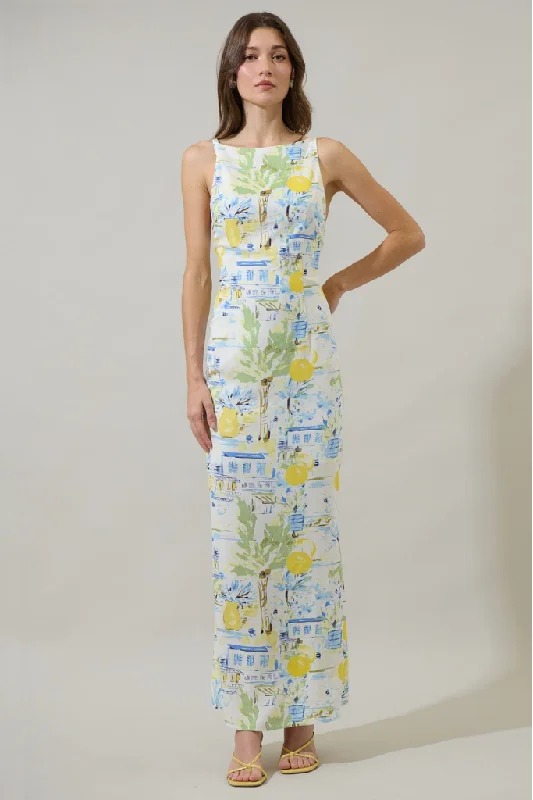 Bart Town Open Back Midi Dress Limited Time Deal