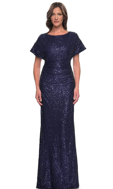 La Femme 30885 - Dolman Sleeve Sequin Evening Dress Dive Into Trendy Styles