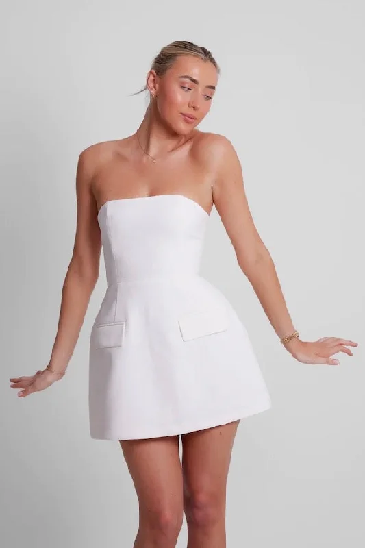 The Ultimate Muse Strapless Dress White Sale Event, Prices Rock