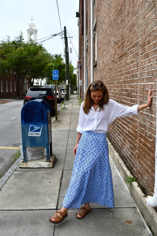 Hanley Midi Skirt Blue Diamond The Latest Fashion Trends