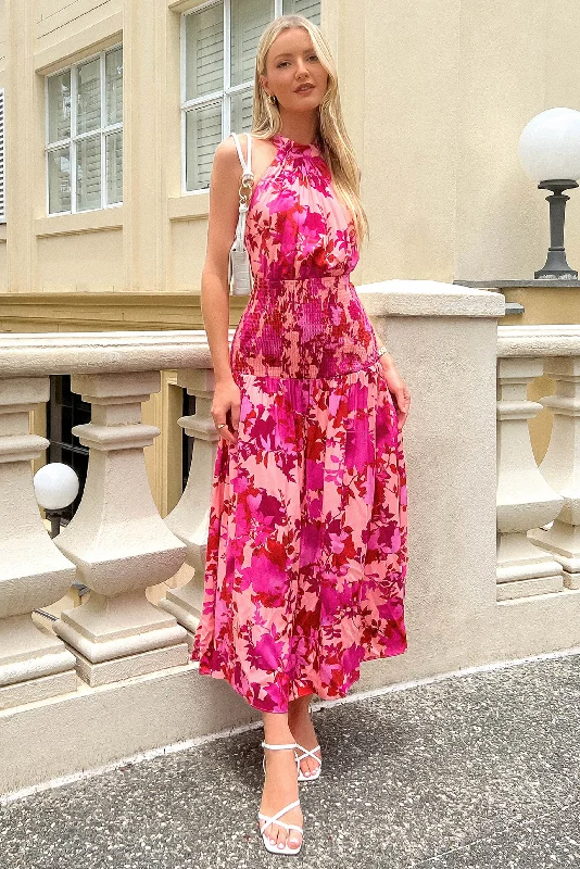 Benita Dress / Pink Bold Silhouette