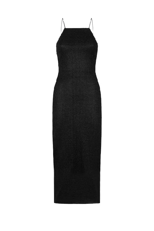 Lumiere Long Dress Black Versatile Wardrobe Essentials