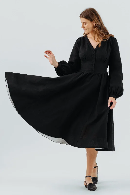 Diane Dress, Long Sleeve Feminine Soft - Hued Styles