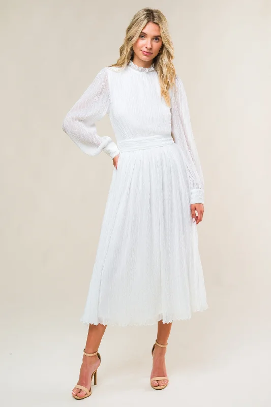 FOREVER WAITING WOVEN MIDI DRESS Seasonal Sale