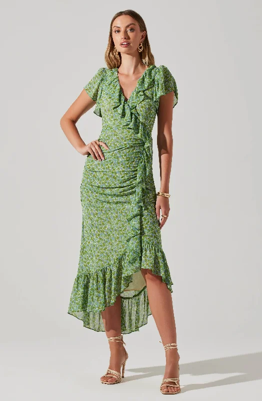 Vilma Floral Midi Dress End Of Season Sale