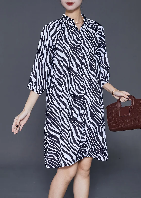 Italian Black Oversized Striped Shirt Dress Half Sleeve Crazy Discounts, Hurry Up