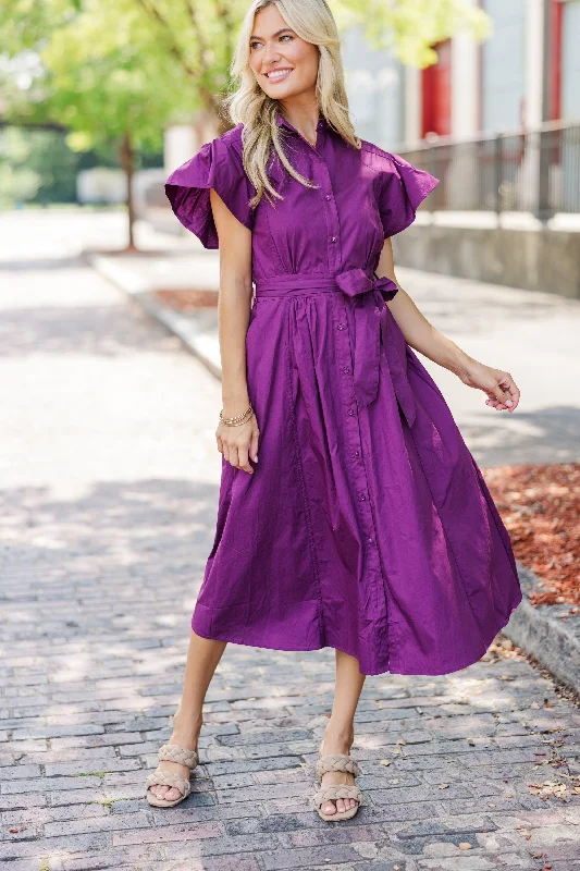 All In A Dream Plum Purple Dress Soft Textures