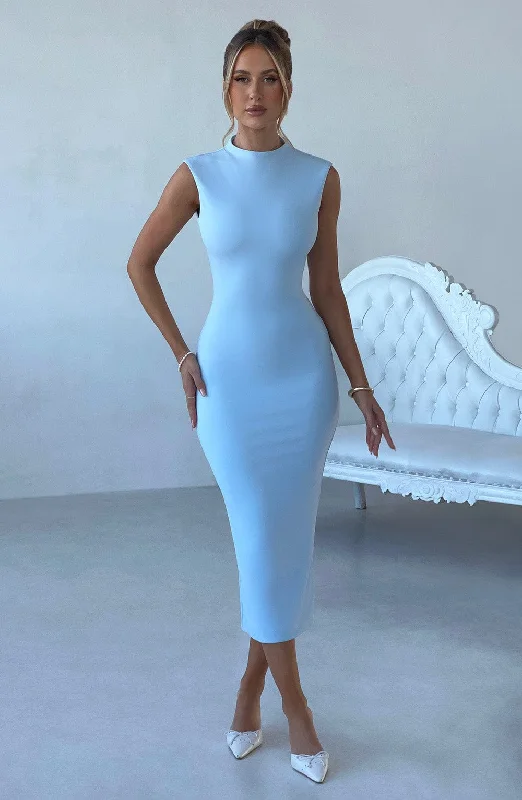 Moira Midi Dress - Blue Fashion-Forward