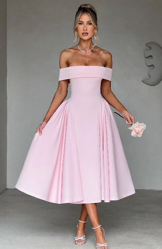 Miranda Midi Dress - Blush Holiday Sale