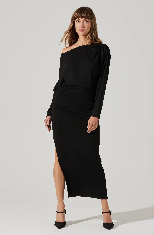 Nary Off Shoulder Midi Dress Season Sale