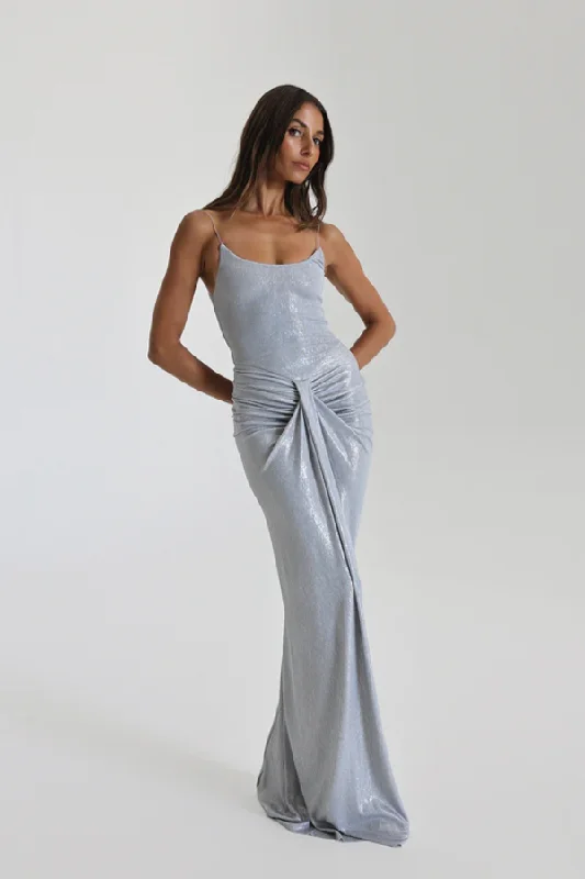 Allora Gown Silver Comfortable Chic