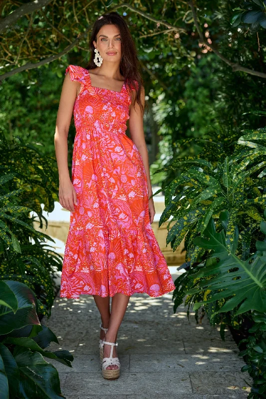 Charlotte Dress in Whimsical Island Sunset Comfort First Women's Wear