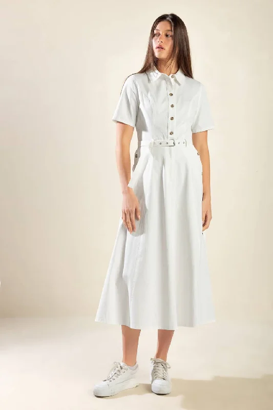 AFTERNOON TEA WOVEN MIDI DRESS Luxury Style