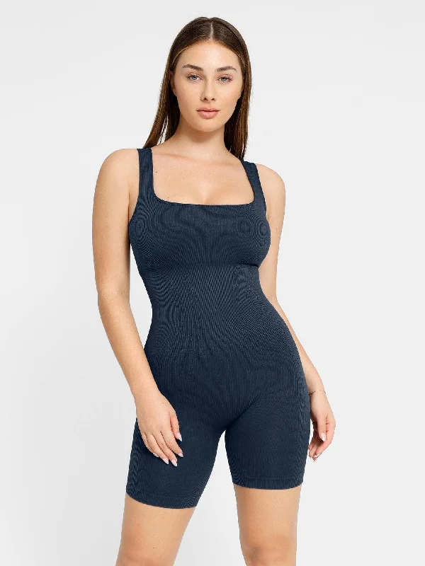 Shapewear Square Neck Tank Romper Latest Fashion