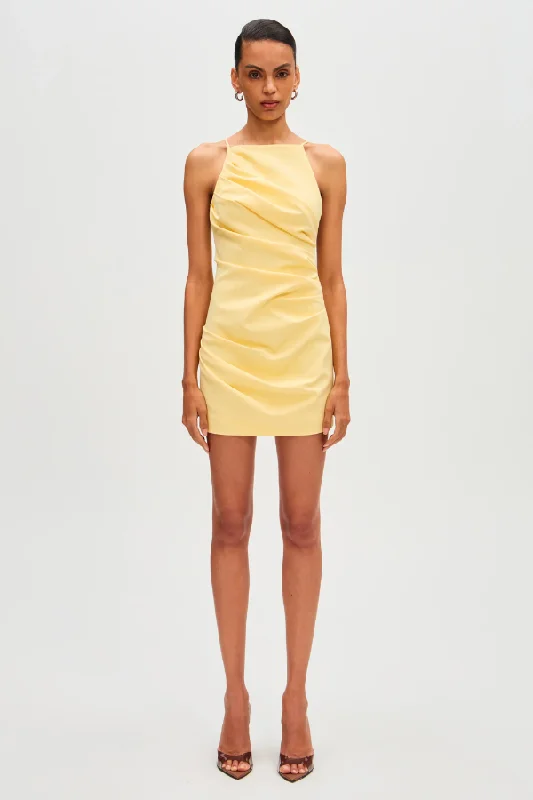 Emmie Mini Dress Lemon Elegant Style