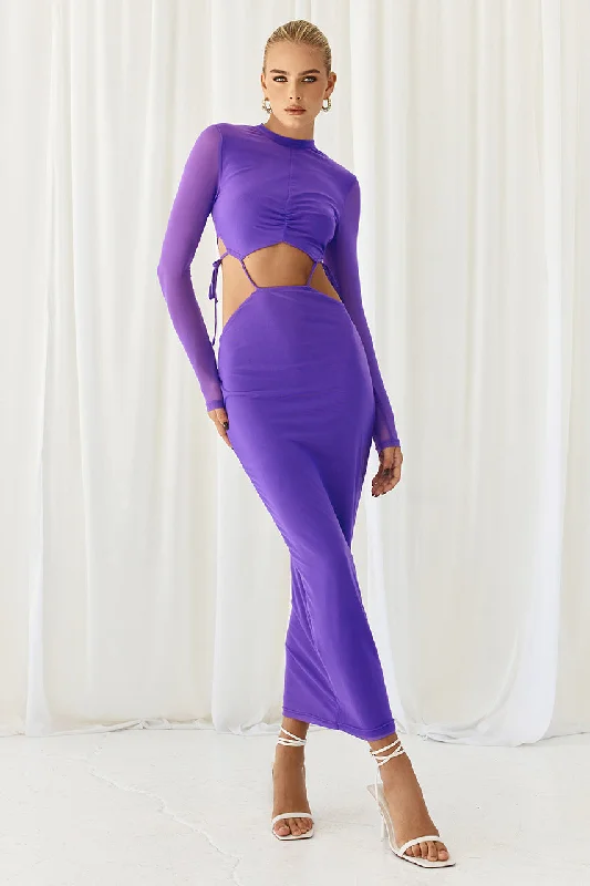 VILLA MIDI DRESS - PURPLE Premium Fashion